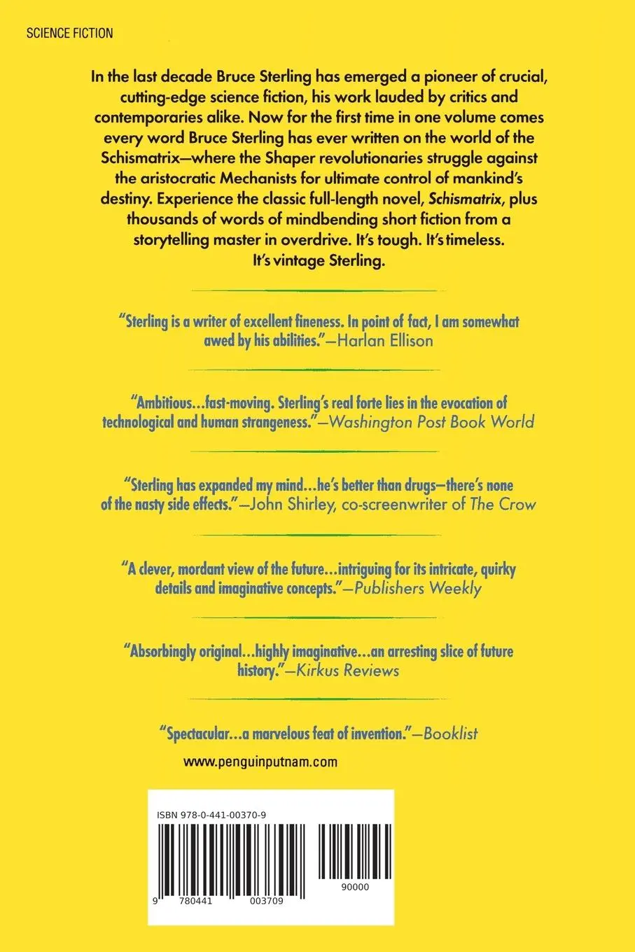Rückseite: 9780441003709 | Schismatrix Plus | Bruce Sterling | Taschenbuch | Englisch | 1996