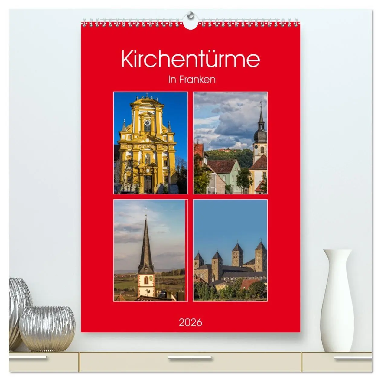 Cover: 9783516423709 | Kirchentürme in Franken (hochwertiger Premium Wandkalender 2026 DIN...
