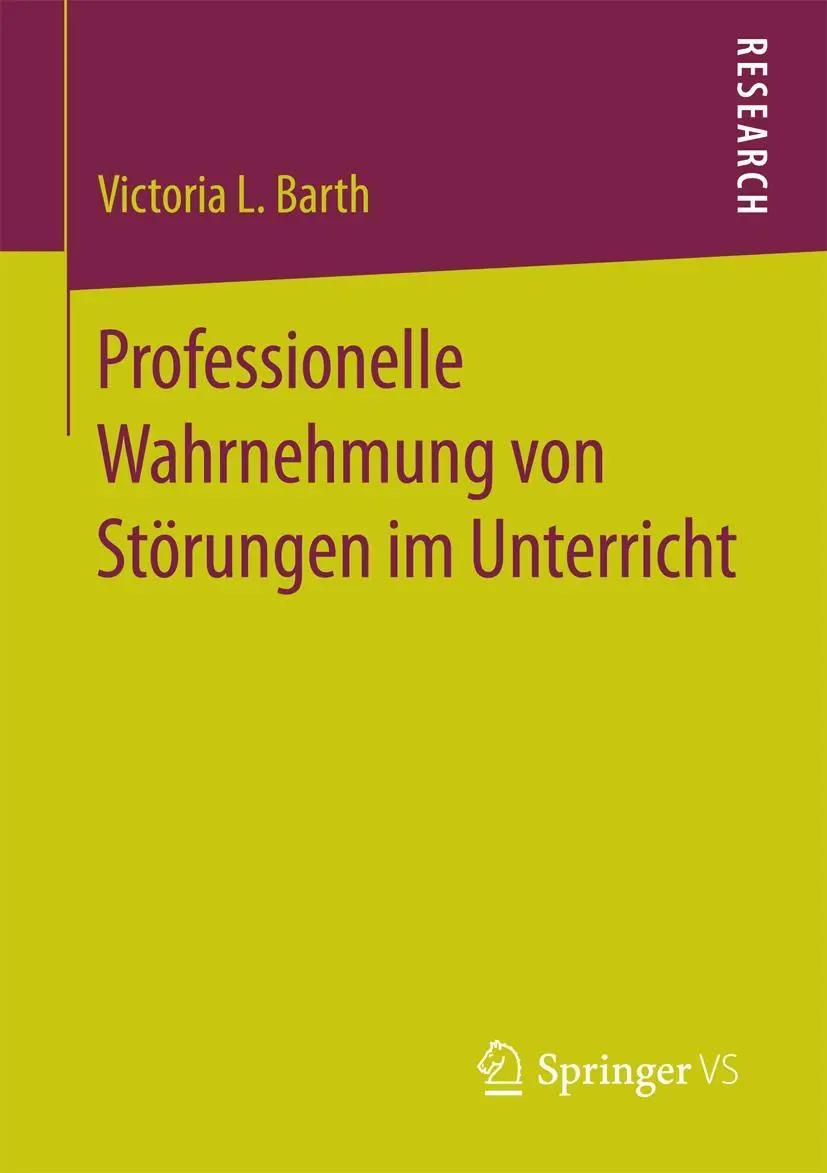 Cover: 9783658163709 | Professionelle Wahrnehmung von Störungen im Unterricht | Barth | Buch