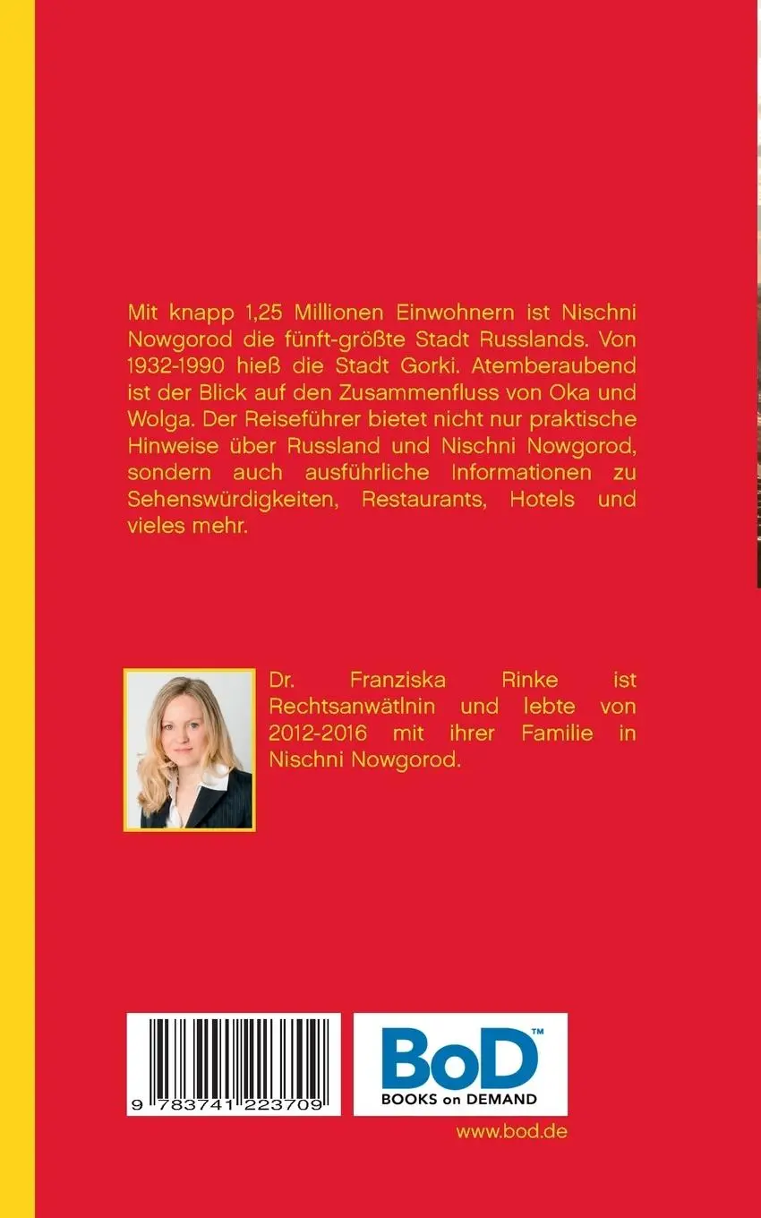 Rückseite: 9783741223709 | Nischni Nowgorod | Stadtführer | Franziska Rinke | Taschenbuch | 2016
