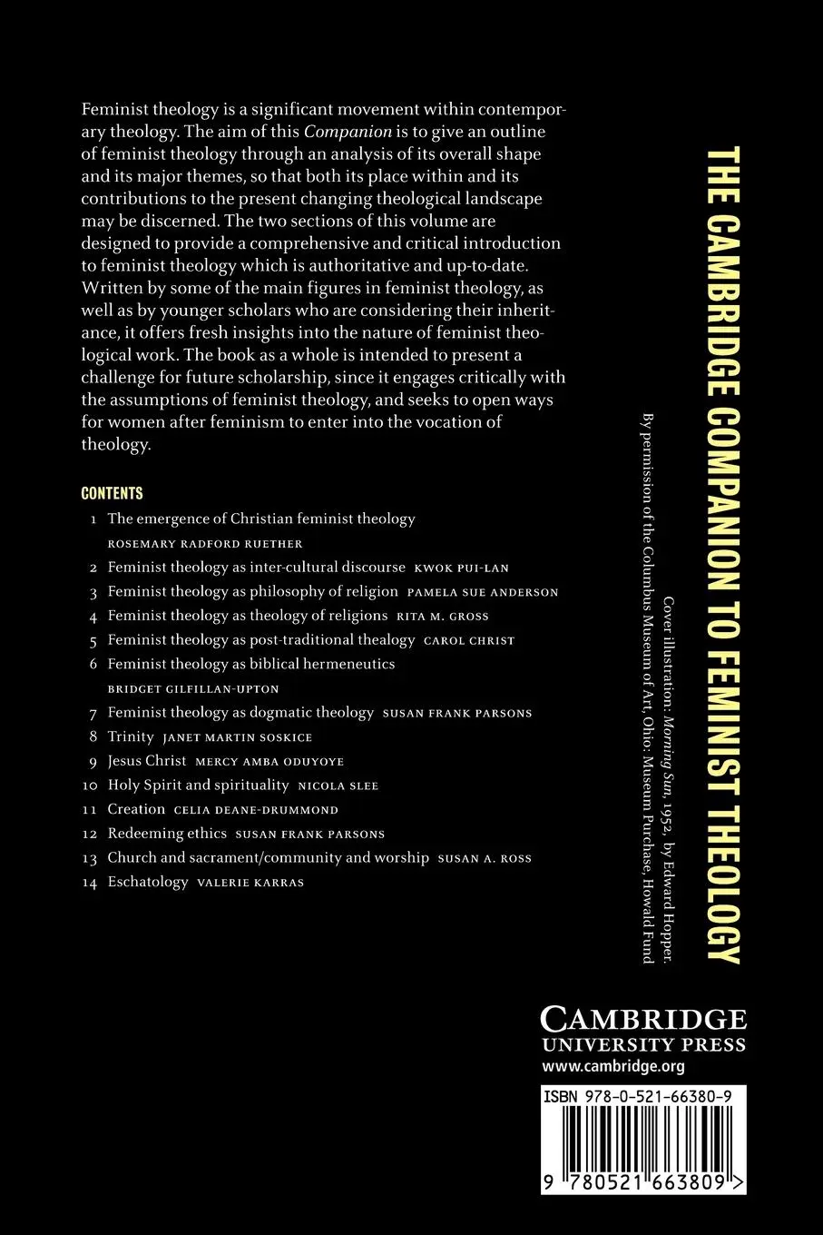 Rückseite: 9780521663809 | The Cambridge Companion to Feminist Theology | Susan Frank Parsons