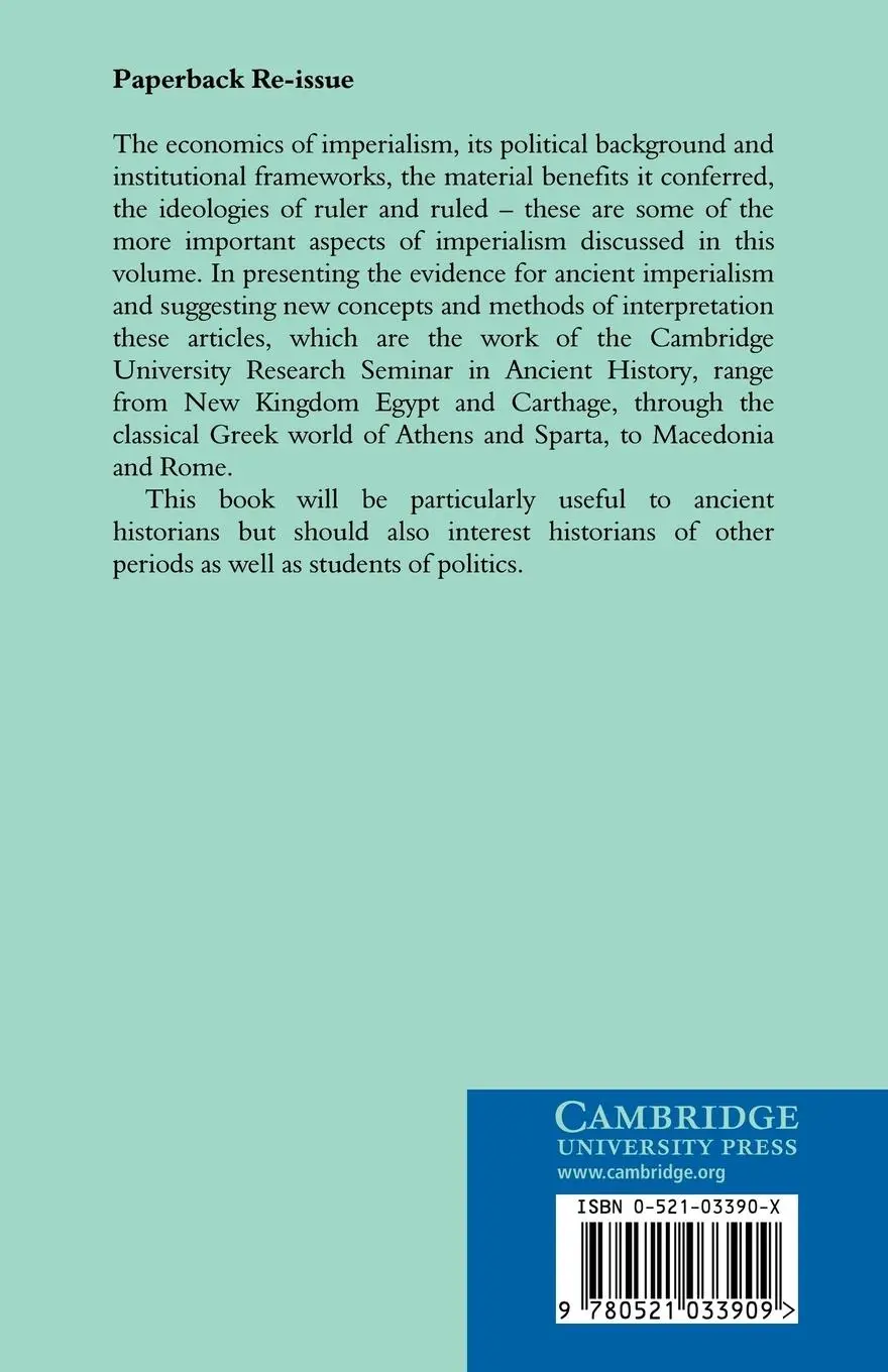 Rückseite: 9780521033909 | Imperialism in the Ancient World | Peter D. a. Garnsey (u. a.) | Buch