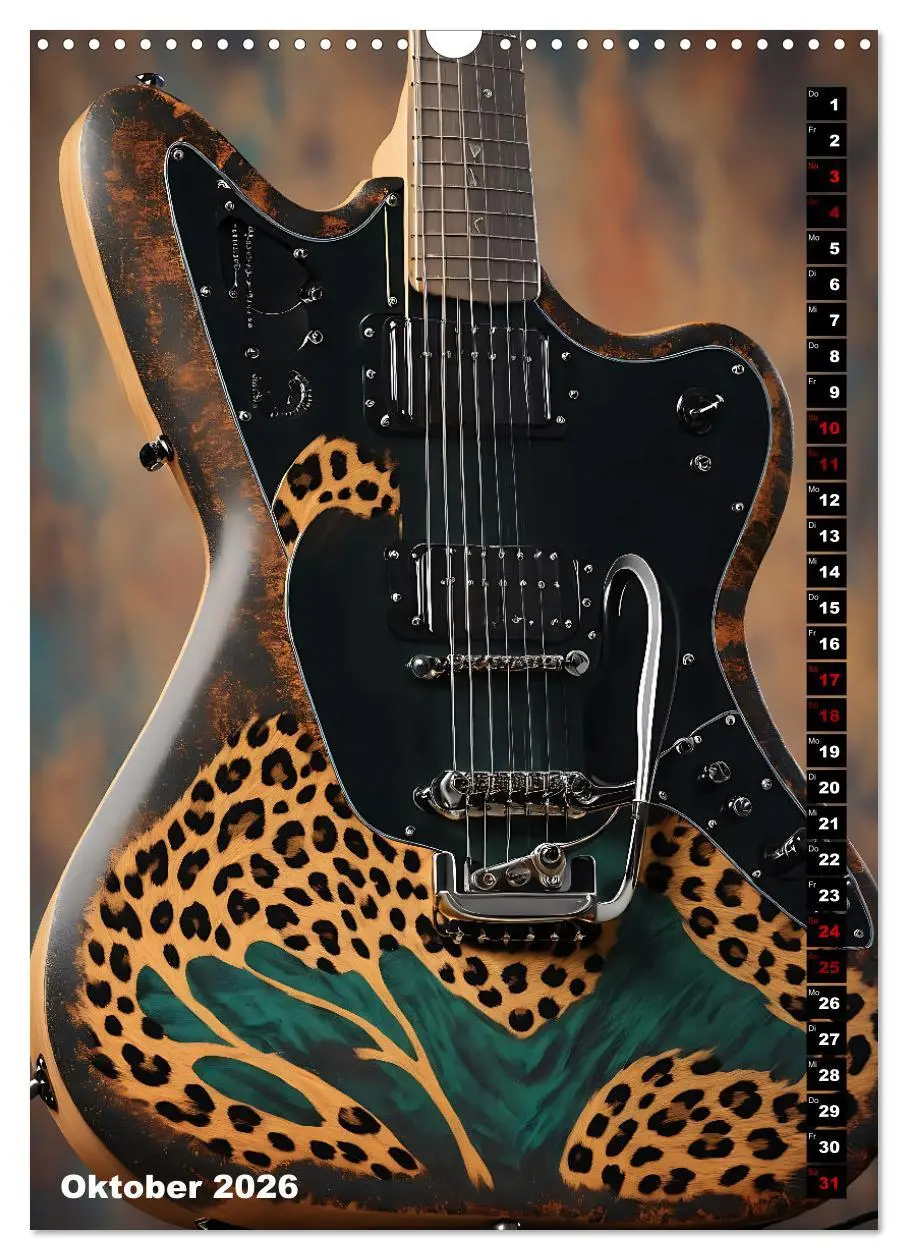 Bild: 9783516263909 | Traumhafte Gitarren (Wandkalender 2026 DIN A3 hoch), CALVENDO...