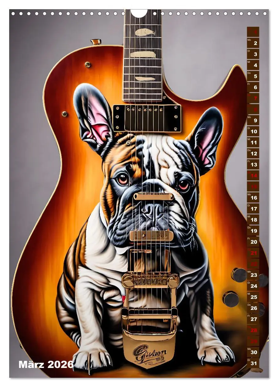 Bild: 9783516263909 | Traumhafte Gitarren (Wandkalender 2026 DIN A3 hoch), CALVENDO...
