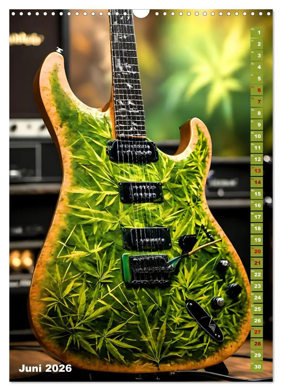 Bild: 9783516263909 | Traumhafte Gitarren (Wandkalender 2026 DIN A3 hoch), CALVENDO...