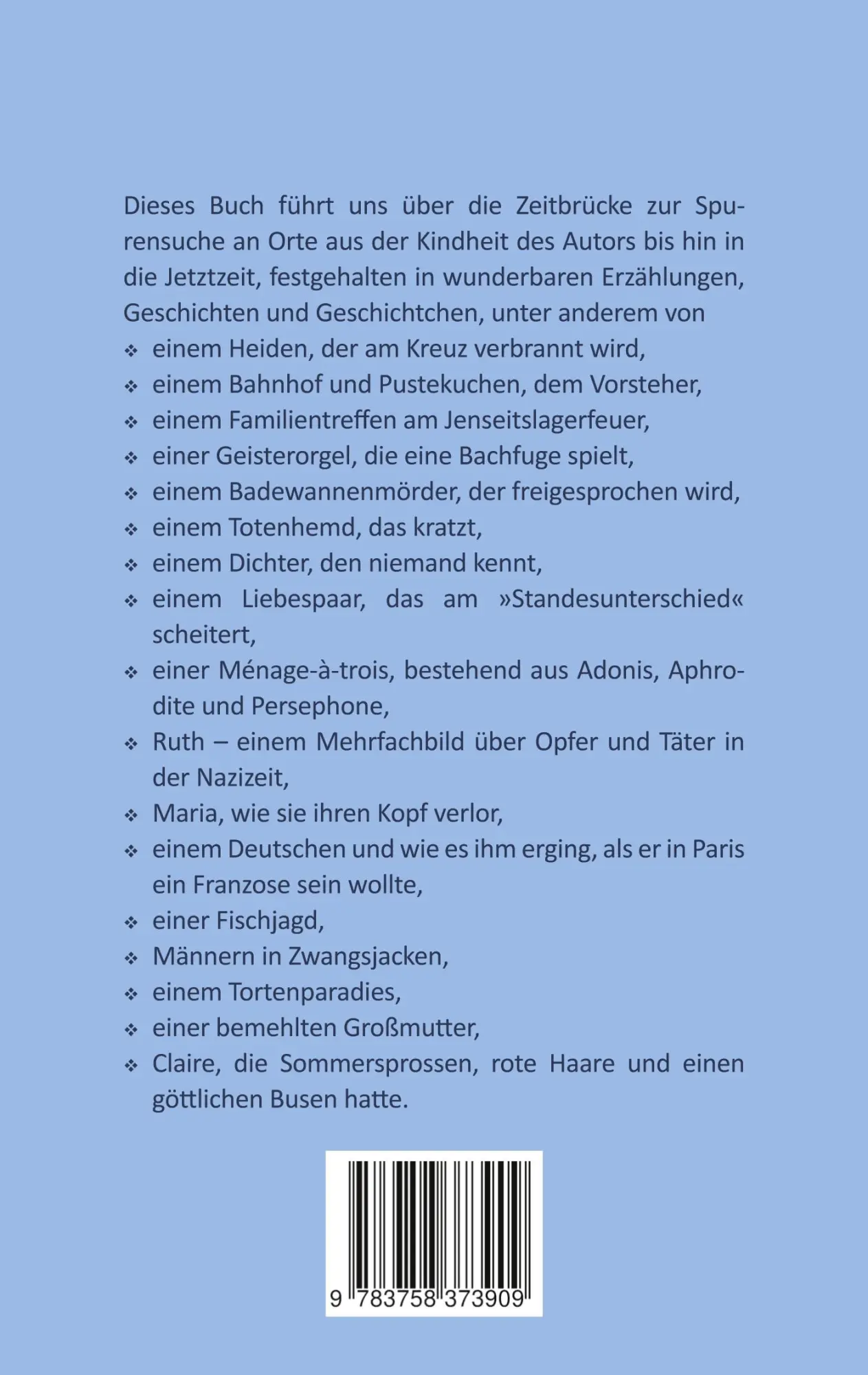 Rückseite: 9783758373909 | Zeitbrücke | Geschichten zwischen Damals und Heute | Hans Blazejewski