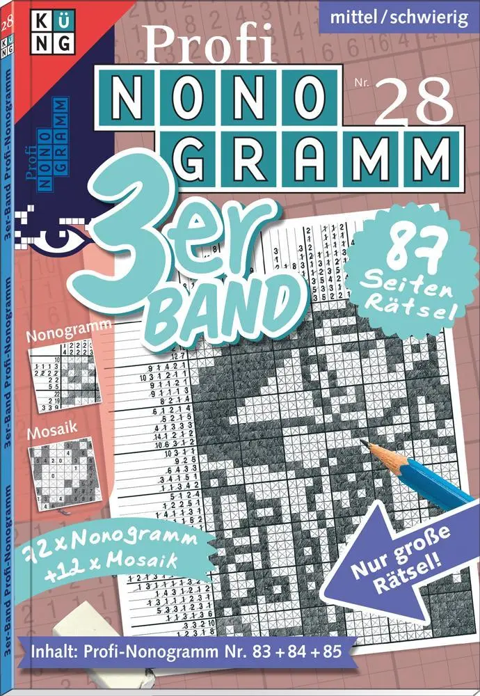 Cover: 9783905573909 | Profi-Nonogramm 3er-Band Nr. 28 | Rätsel fürs Auge | Conceptis Puzzles