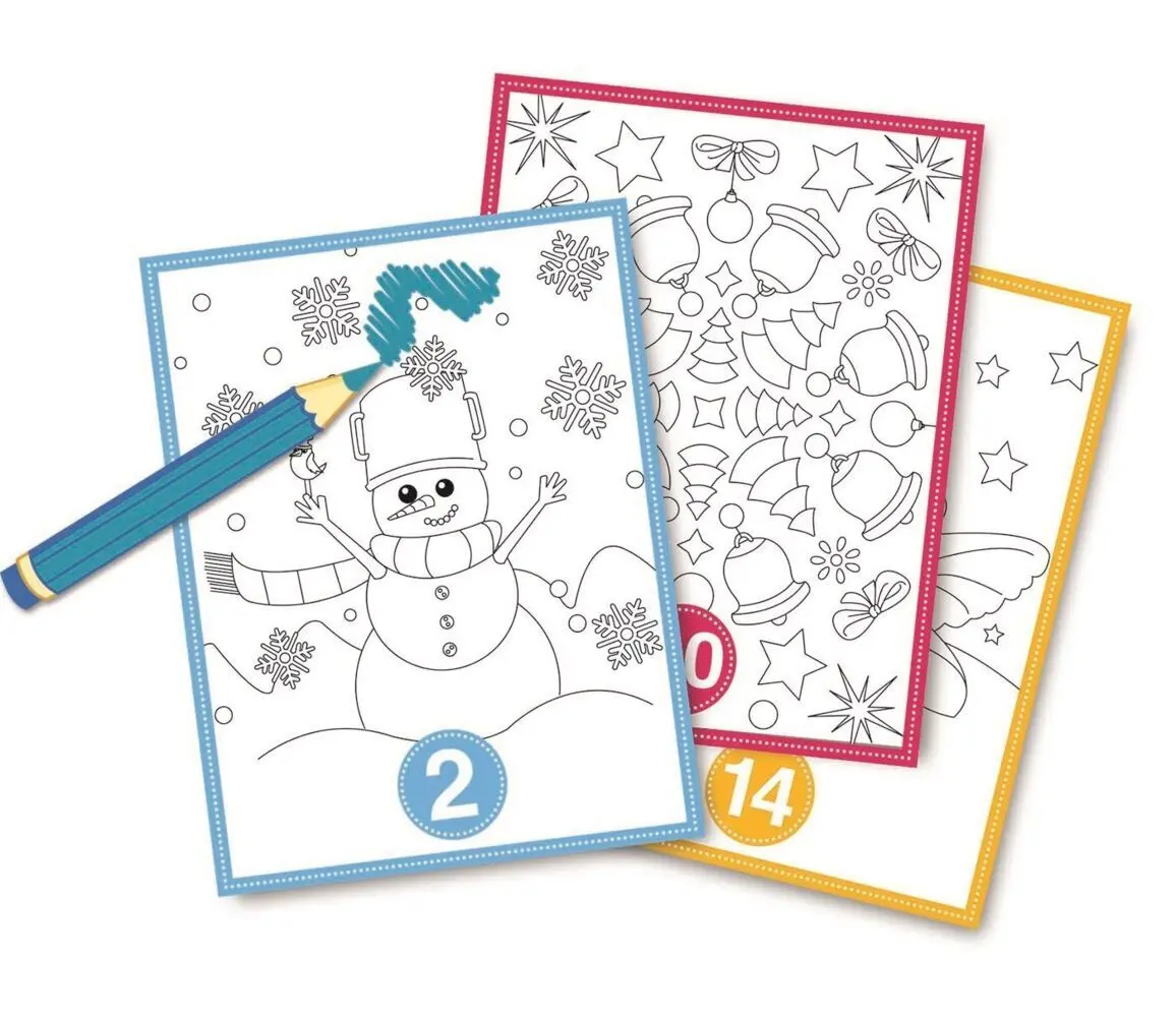 Bild: 9783957743909 | TRÖTSCH - Adventskalender mit 24 Ausmalbildern Weihnachtskalender...