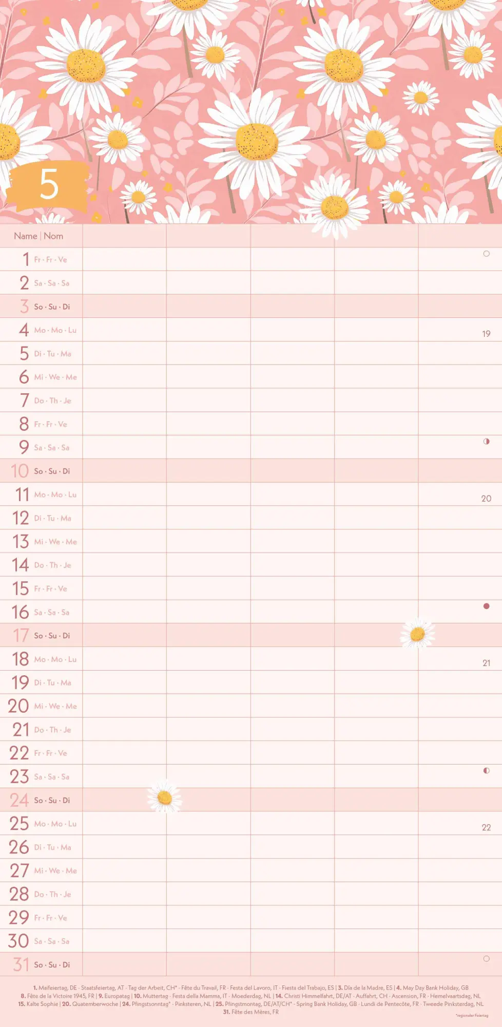 Bild: 4069095004009 | GreenLine Floral 2026 Familienplaner - Familien-Kalender -...