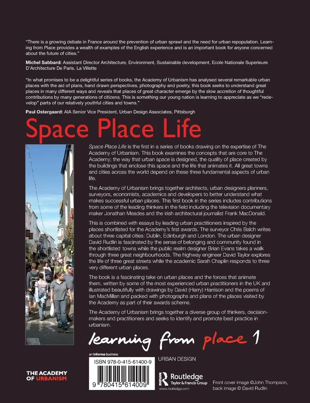 Rückseite: 9780415614009 | Space, Place, Life | Learning from Place | Brian Evans (u. a.) | Buch