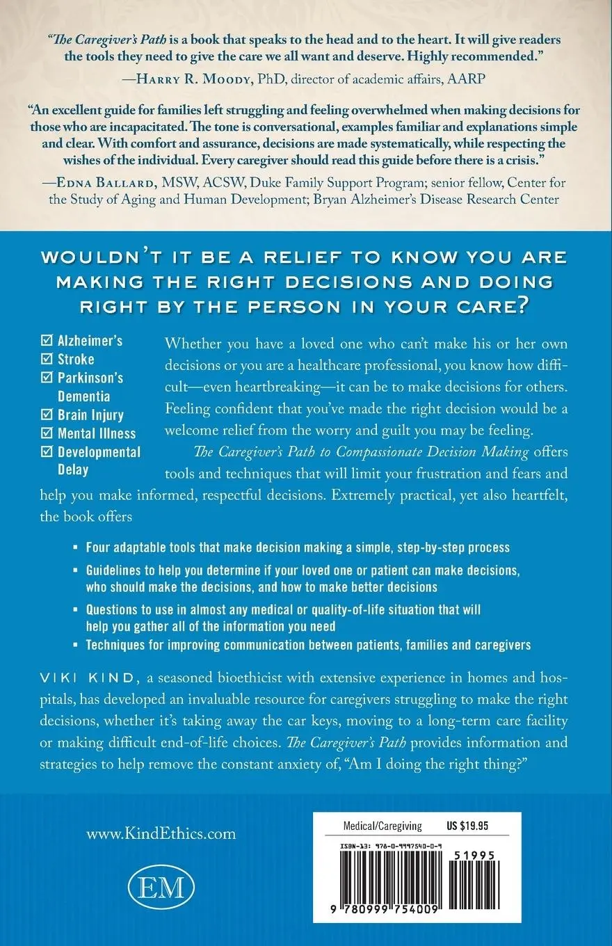 Rückseite: 9780999754009 | The Caregiver's Path to Compassionate Decision Making | Viki Kind