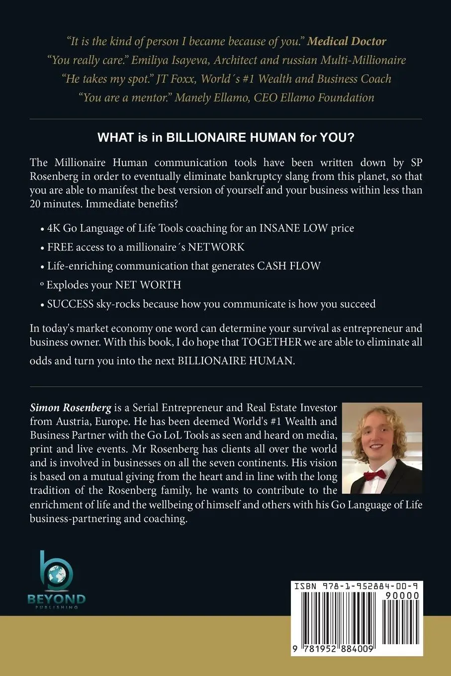 Rückseite: 9781952884009 | BILLIONAIRE HUMAN | How to Feel, Need and Express Your Success | Buch