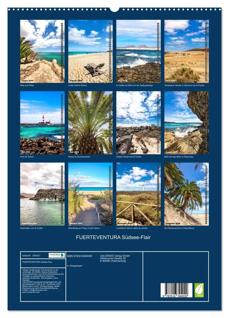 Bild: 9783516394009 | FUERTEVENTURA Südsee-Flair (hochwertiger Premium Wandkalender 2026...
