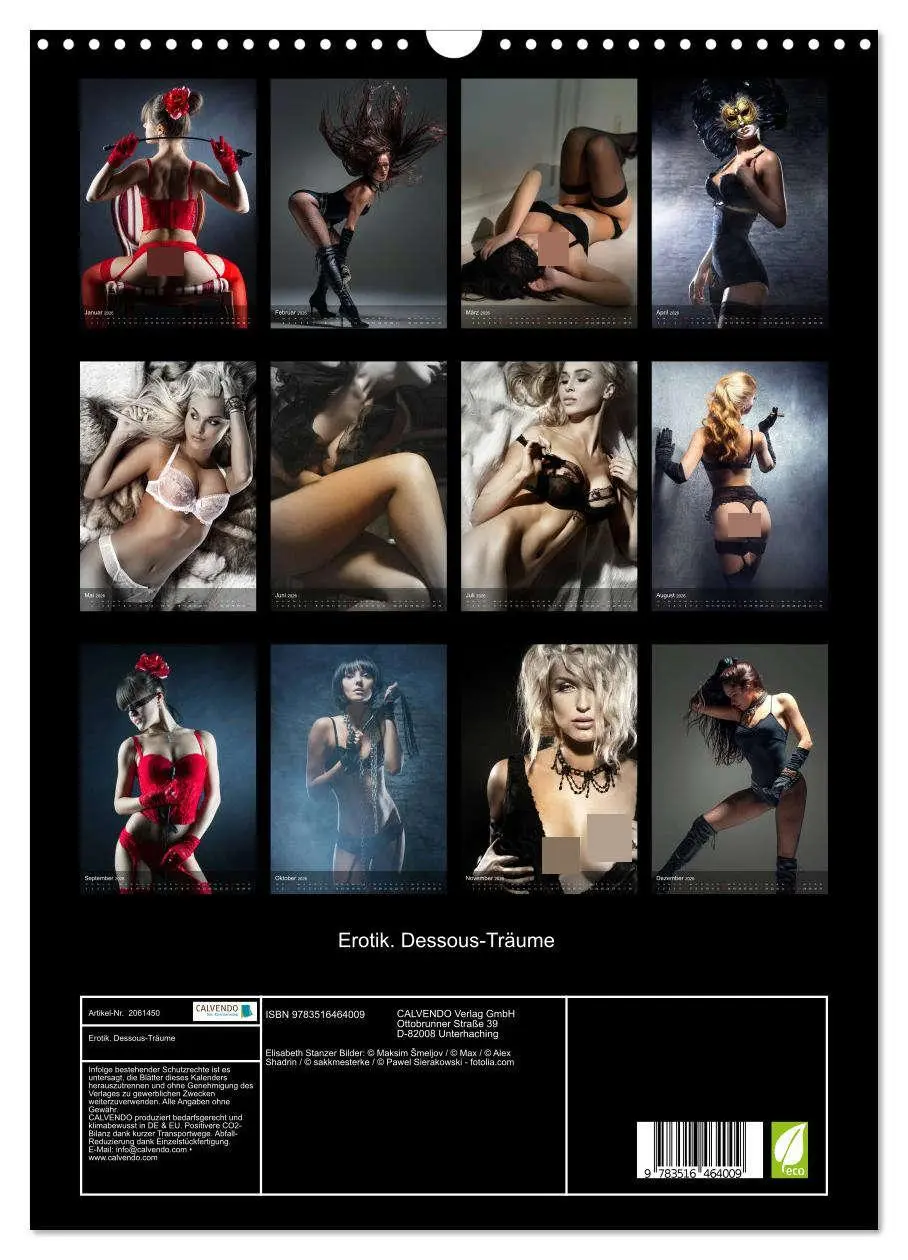 Bild: 9783516464009 | Erotik. Dessous-Träume (Wandkalender 2026 DIN A3 hoch), CALVENDO...