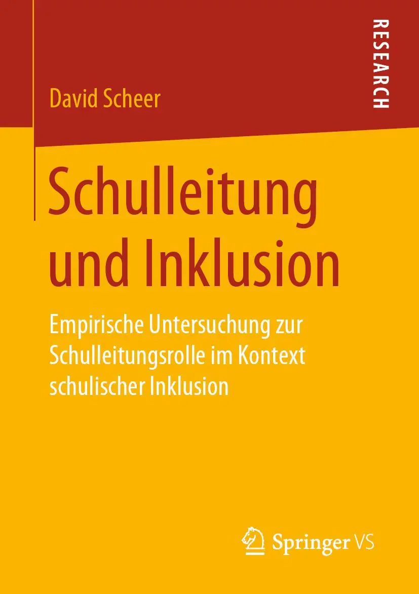 Cover: 9783658274009 | Schulleitung und Inklusion | David Scheer | Taschenbuch | xxi | 2019