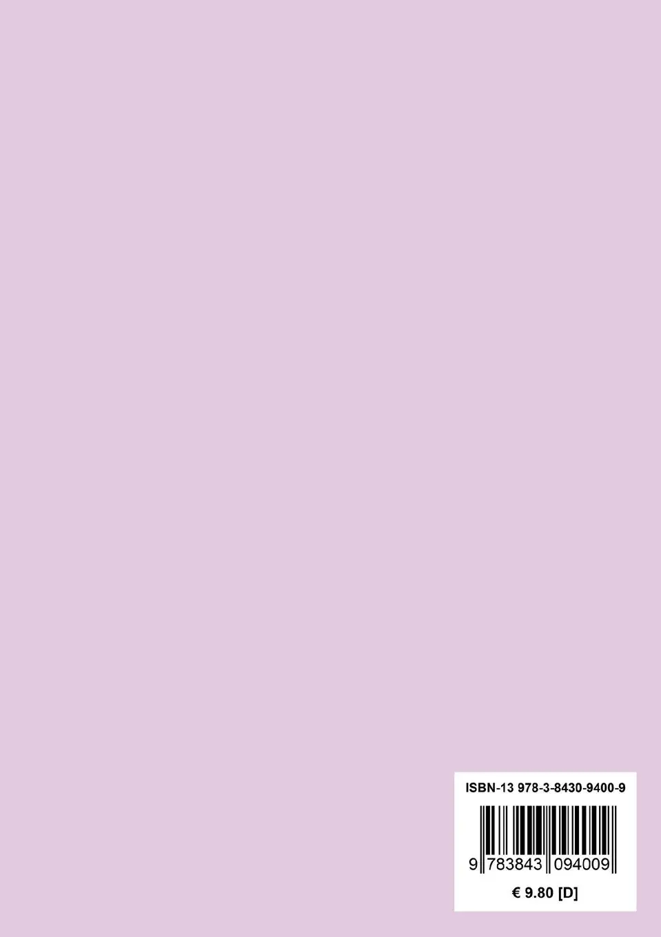 Rückseite: 9783843094009 | Gedichte | Karoline von Günderode | Taschenbuch | 260 S. | Deutsch