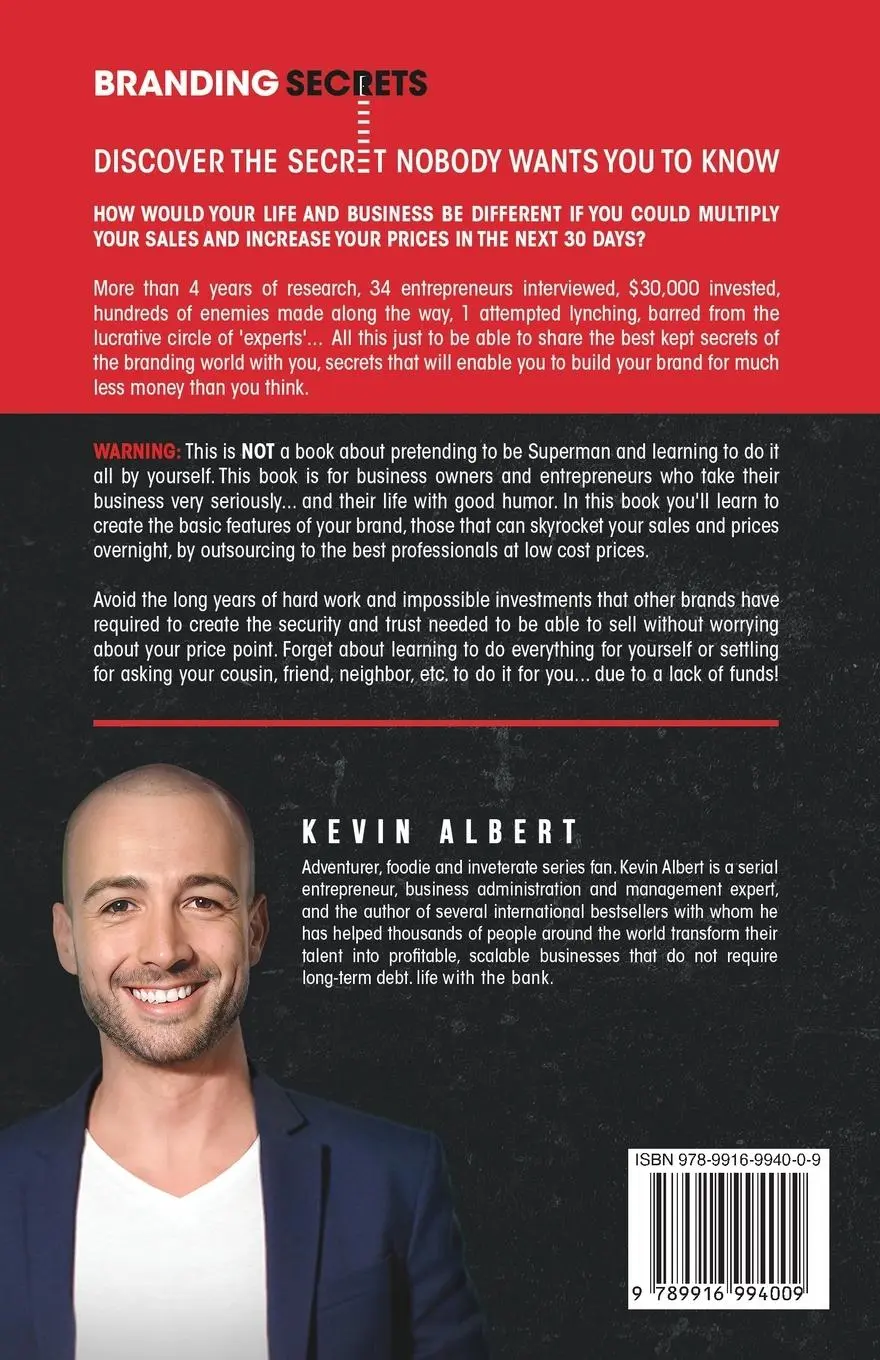 Rückseite: 9789916994009 | Branding Secrets | Kevin Albert | Taschenbuch | Englisch | 2024