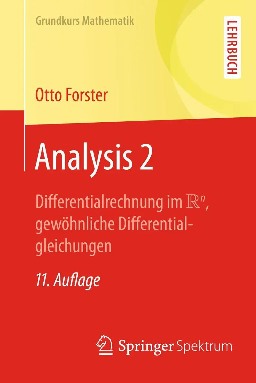 Cover: 9783658194109 | Analysis 2 | Otto Forster | Taschenbuch | Grundkurs Mathematik | 2017