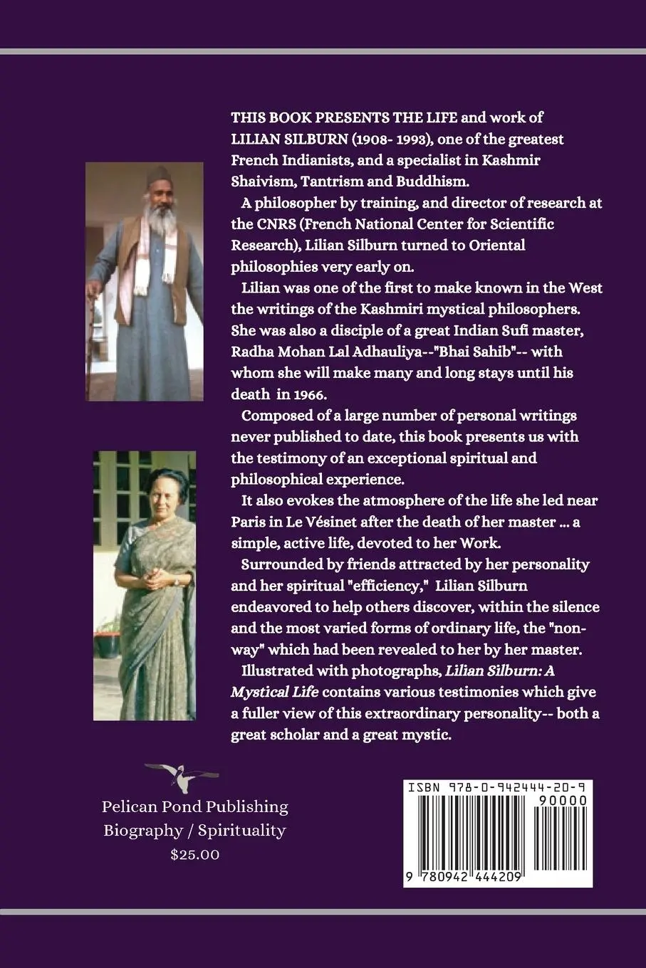 Rückseite: 9780942444209 | Lilian Silburn, a Mystical Life | Jacqueline Chambron | Taschenbuch