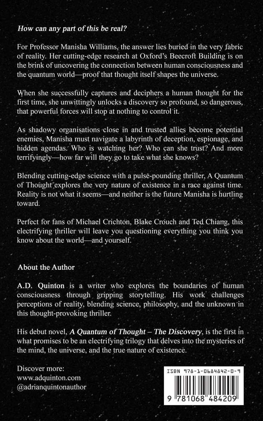 Rückseite: 9781068484209 | A Quantum of Thought - The Discovery | A D Quinton | Taschenbuch