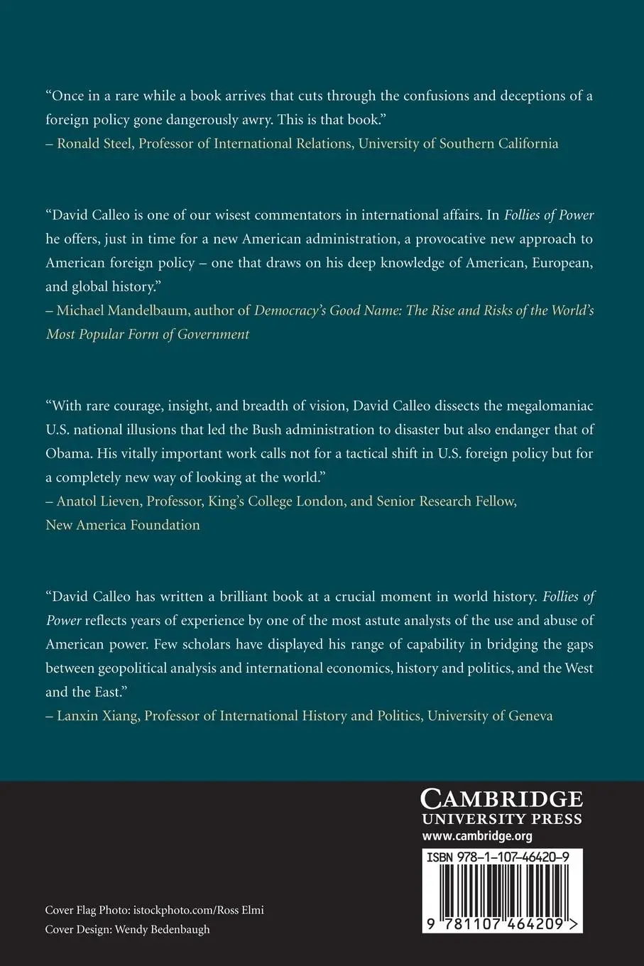 Rückseite: 9781107464209 | Follies of Power | America's Unipolar Fantasy | David P. Calleo | Buch