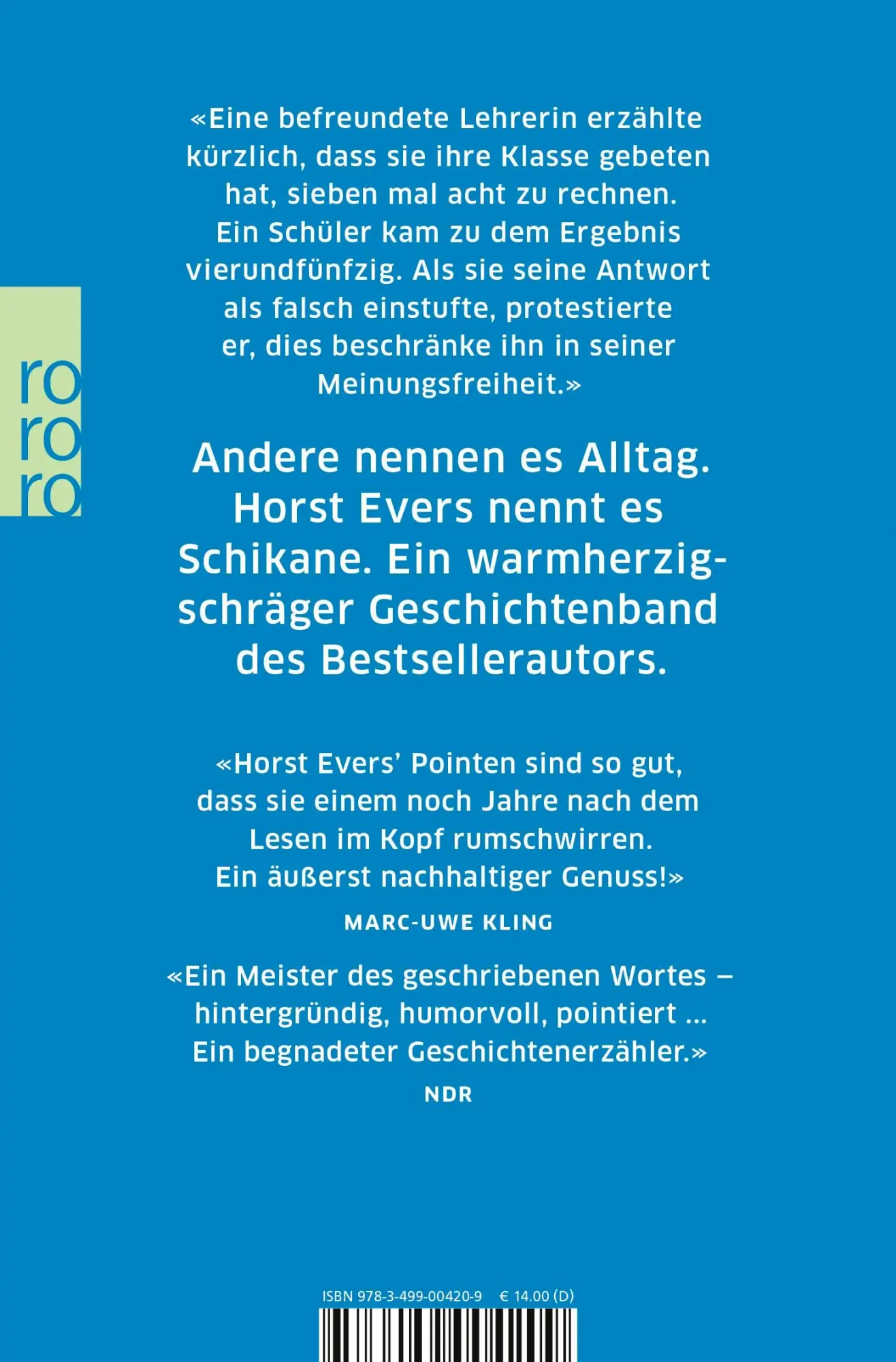 Rückseite: 9783499004209 | Wer alles weiß, hat keine Ahnung | Horst Evers | Taschenbuch | 240 S.