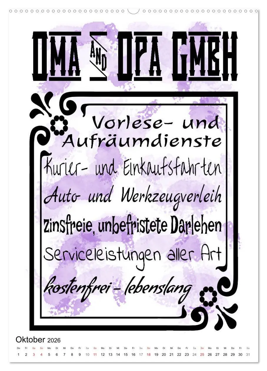 Bild: 9783516374209 | Oma und Opa, die Helden unserer Kindheit (Wandkalender 2026 DIN A2...