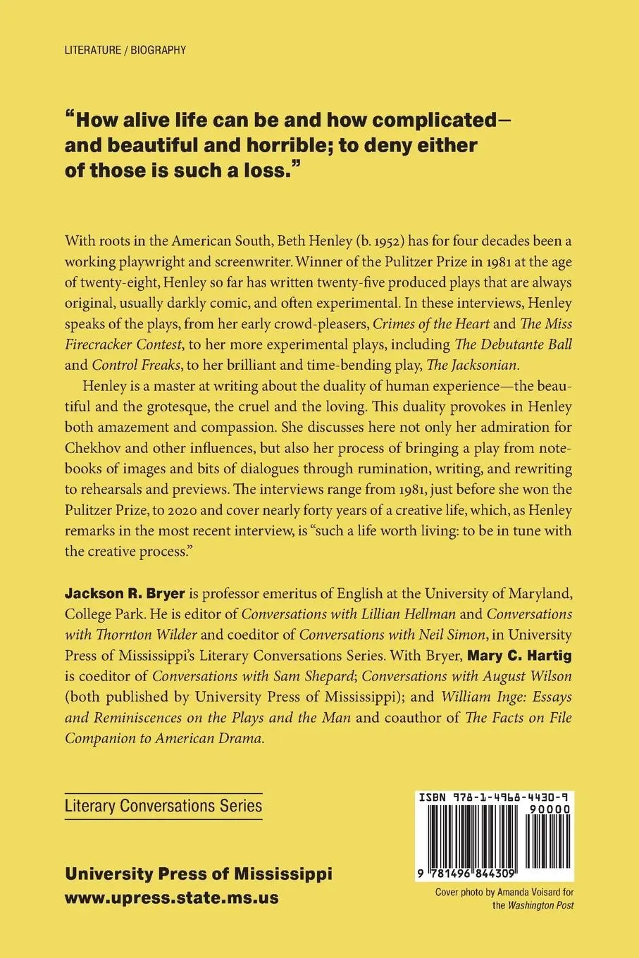 Rückseite: 9781496844309 | Conversations with Beth Henley | Jackson R Bryer | Taschenbuch | 2023