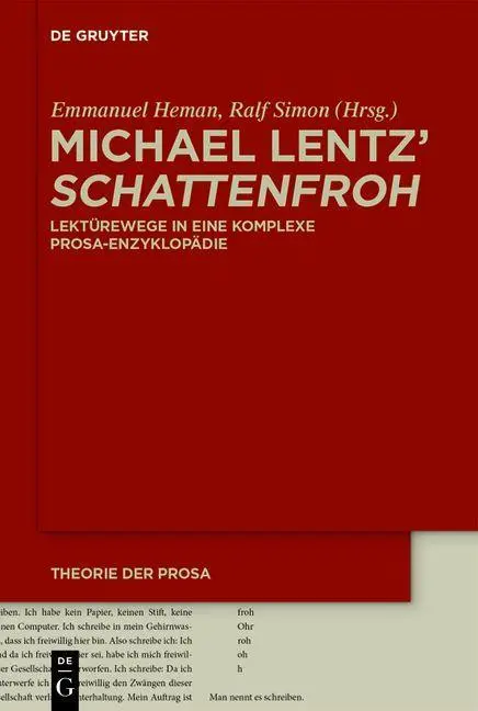 Cover: 9783110744309 | Michael Lentz' Schattenfroh | Ralf Simon Emmanuel Heman | Buch | VI