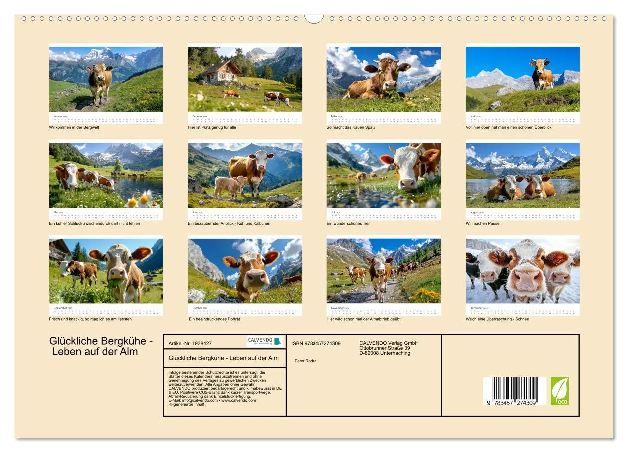 Bild: 9783457274309 | Glückliche Bergkühe - Leben auf der Alm (hochwertiger Premium...