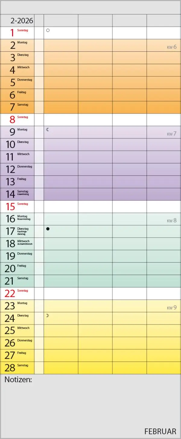 Bild: 9783731884309 | Familienplaner Farbenspiel 2026 | Verlag Korsch | Kalender | 14 S.