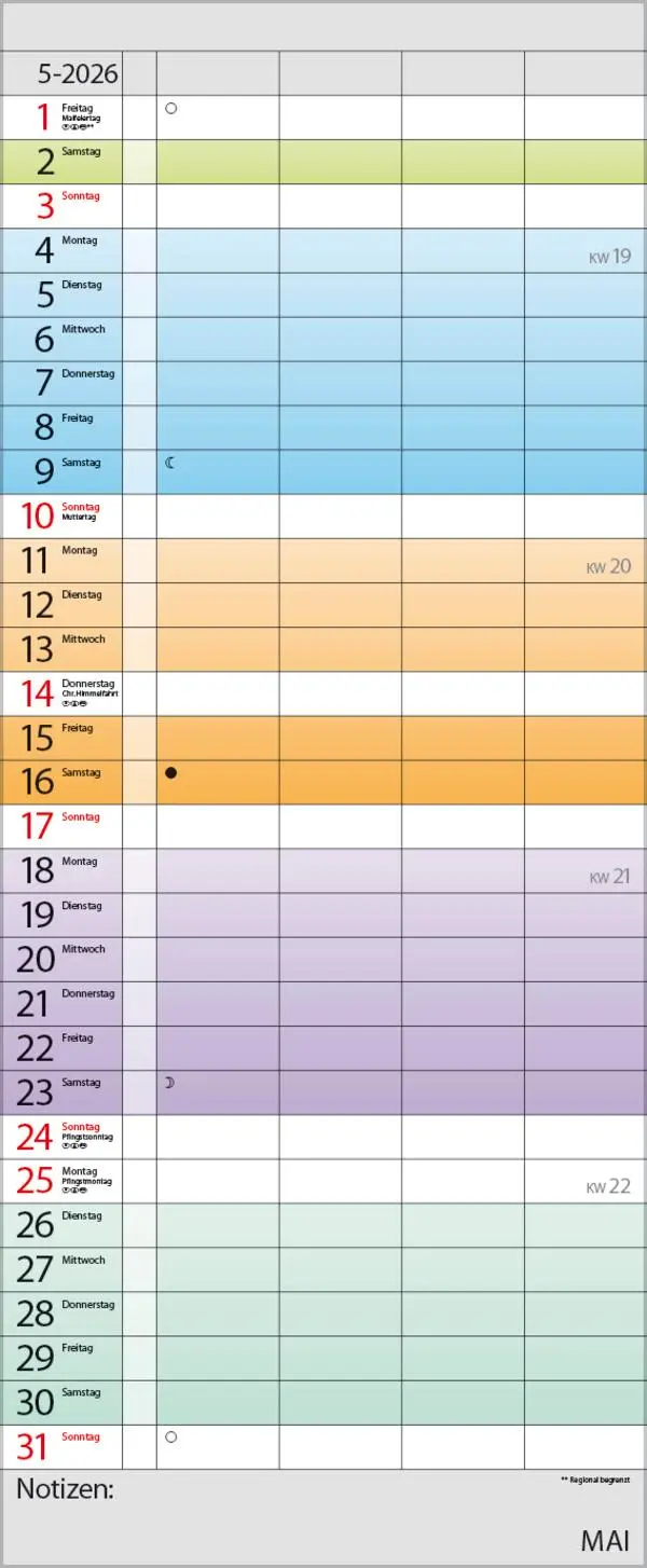 Bild: 9783731884309 | Familienplaner Farbenspiel 2026 | Verlag Korsch | Kalender | 14 S.