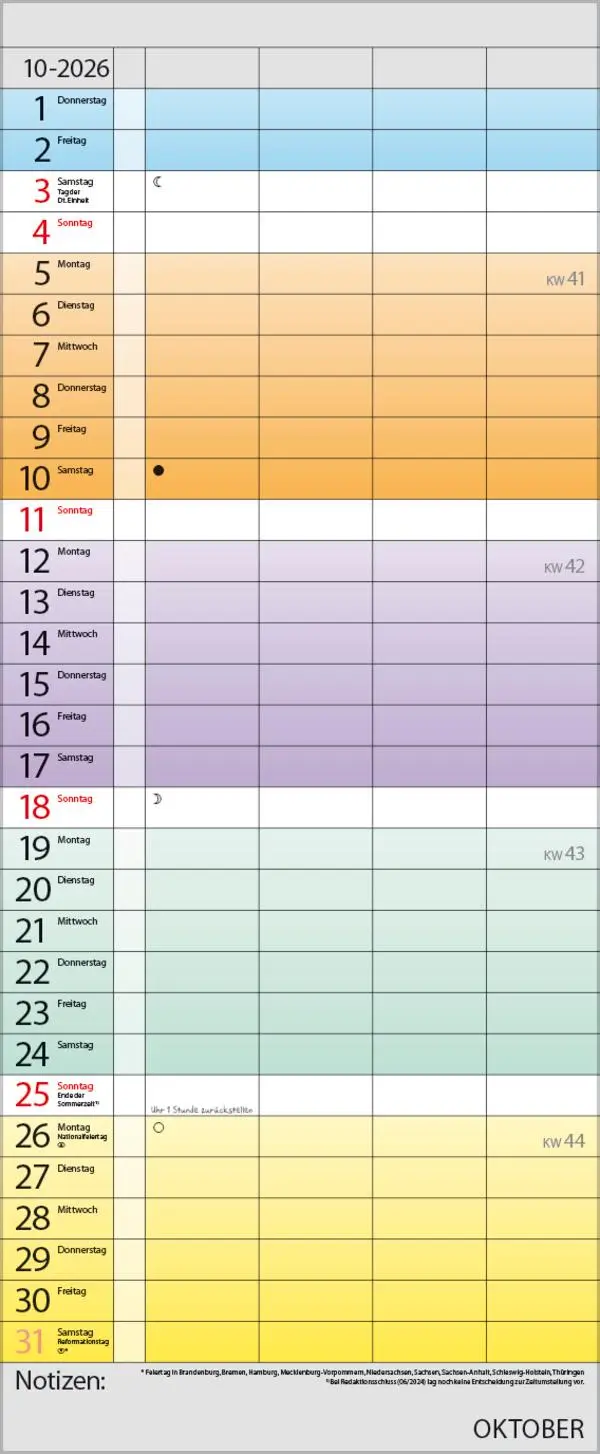 Bild: 9783731884309 | Familienplaner Farbenspiel 2026 | Verlag Korsch | Kalender | 14 S.