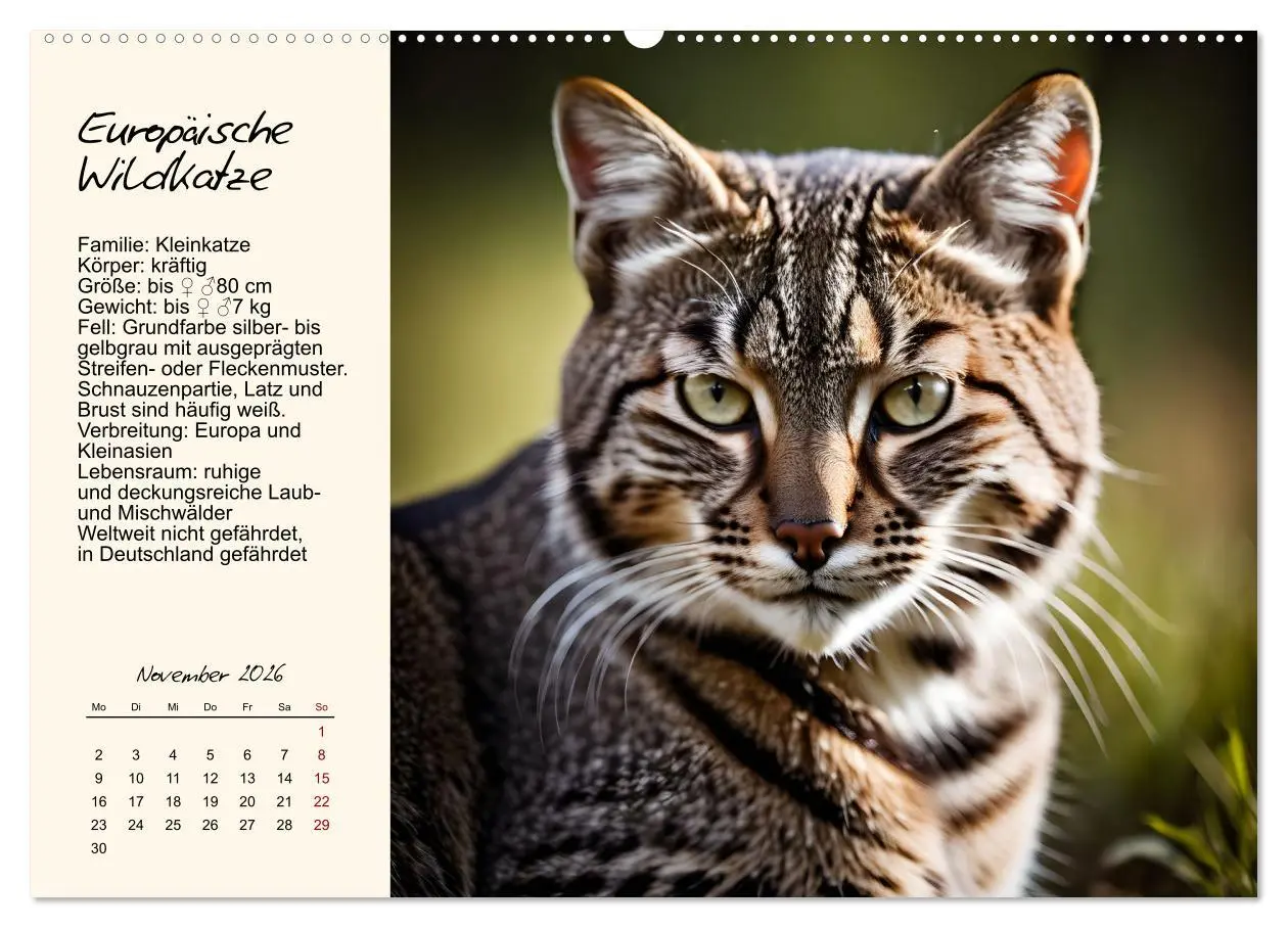 Bild: 9783457264409 | Zwölf Raubkatzen im Portrait (Wandkalender 2026 DIN A2 quer),...