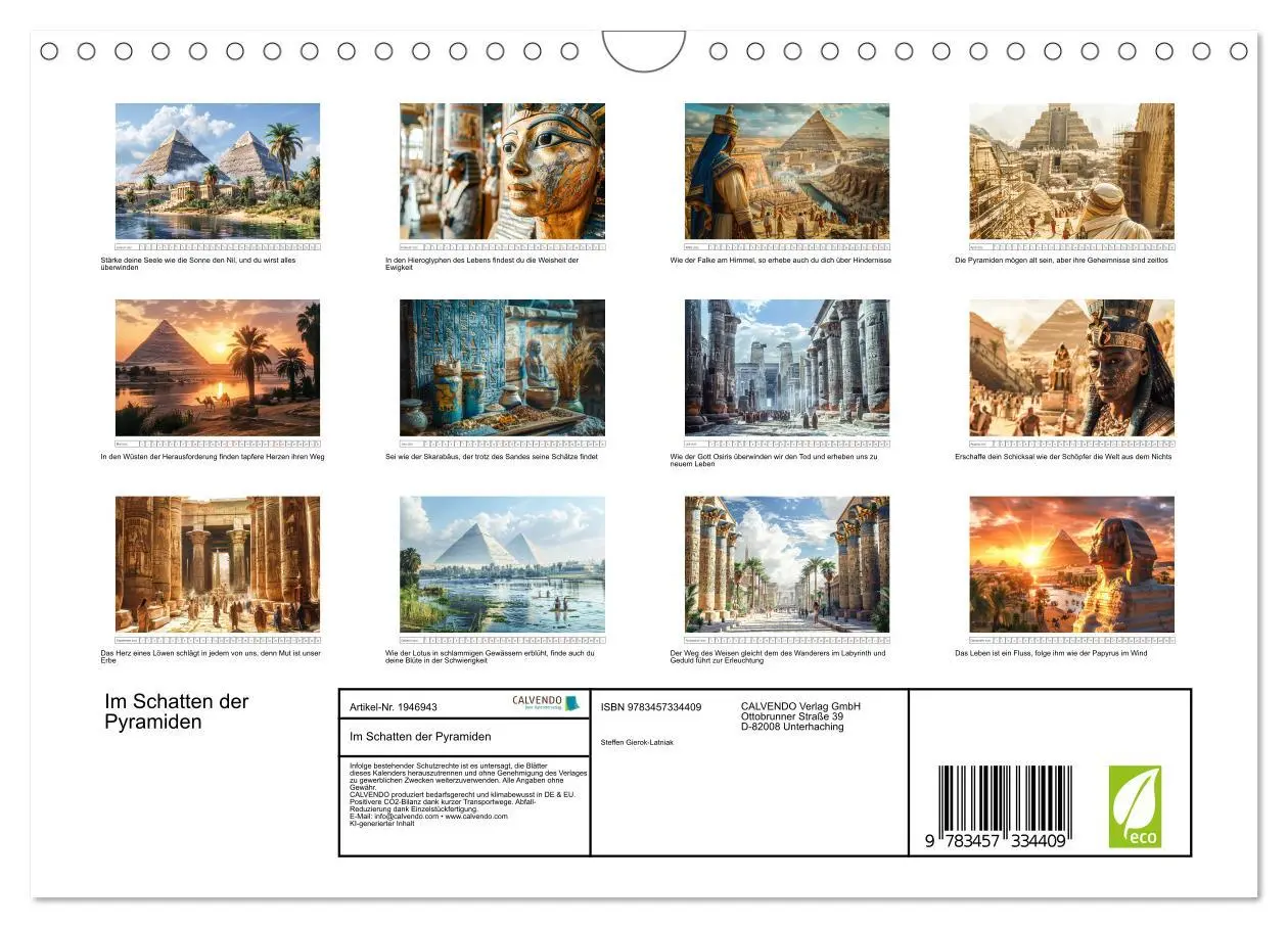 Bild: 9783457334409 | Im Schatten der Pyramiden (Wandkalender 2026 DIN A4 quer), CALVENDO...