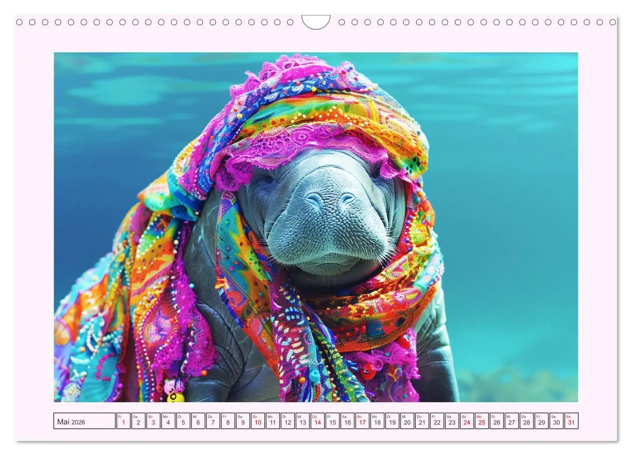 Bild: 9783457404409 | Modische Manatees. Charmante Seekühe mit Stil (Wandkalender 2026...