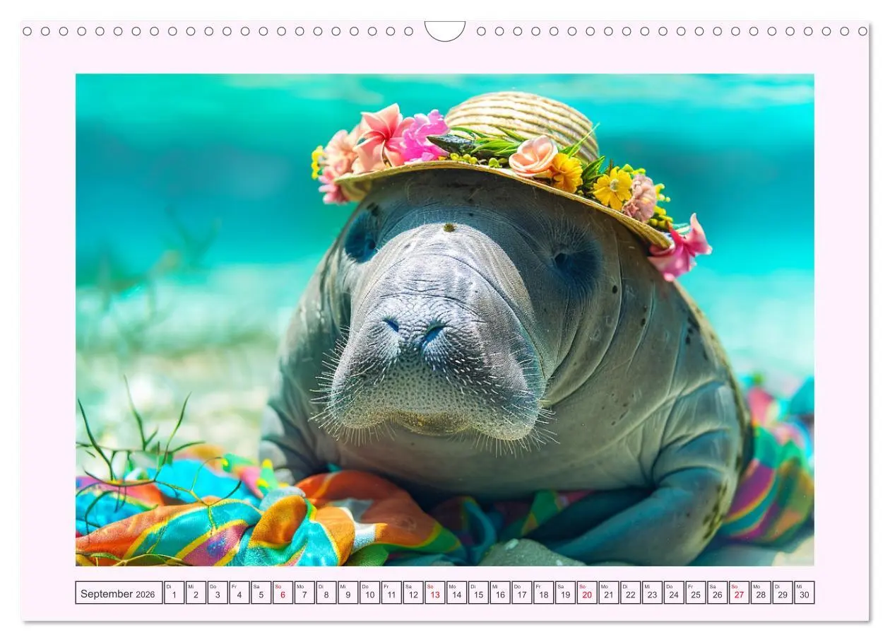 Bild: 9783457404409 | Modische Manatees. Charmante Seekühe mit Stil (Wandkalender 2026...