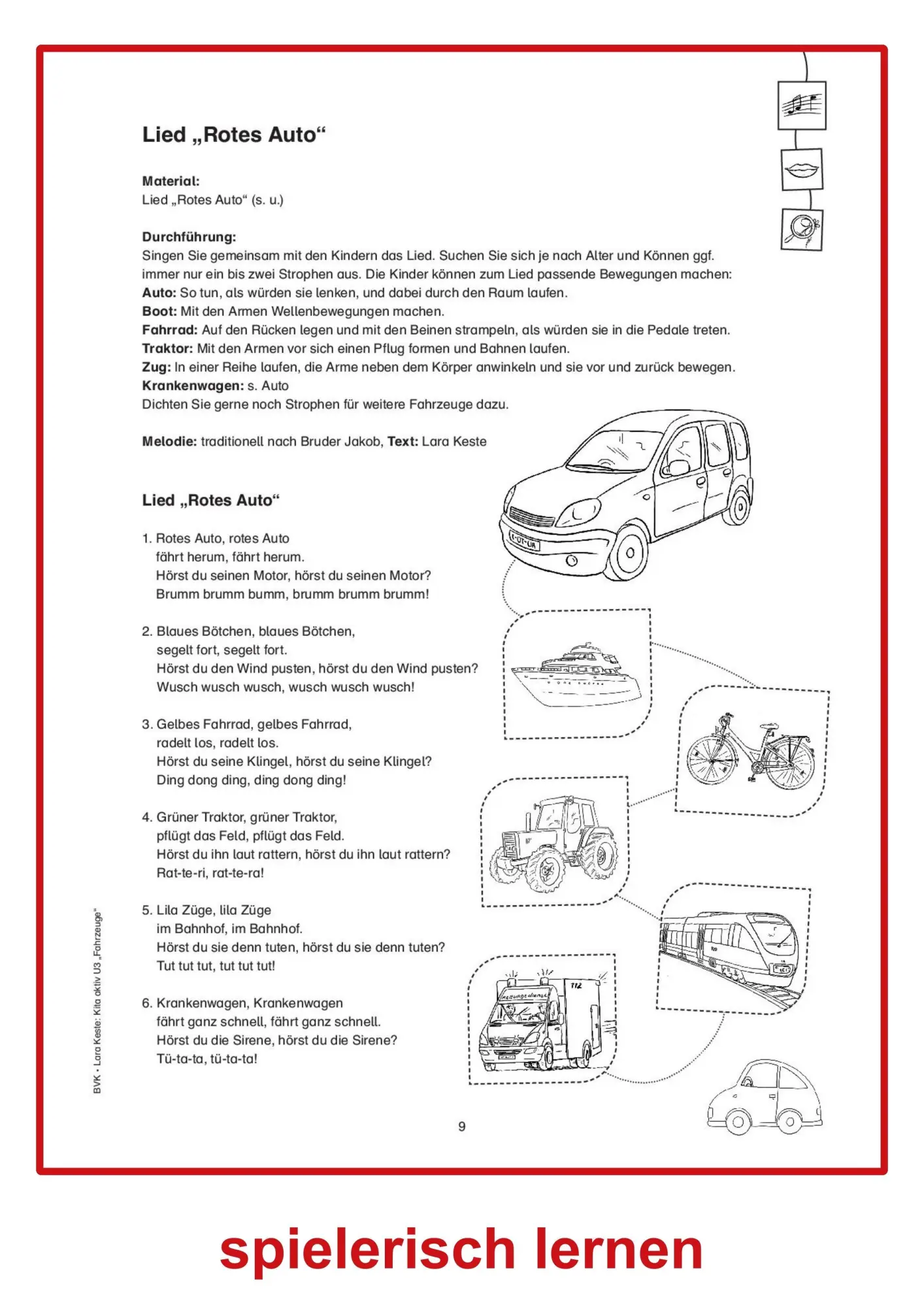 Bild: 9783965204409 | Kita aktiv U3 Fahrzeuge | Ideen für die frühkindliche Bildung | Keste