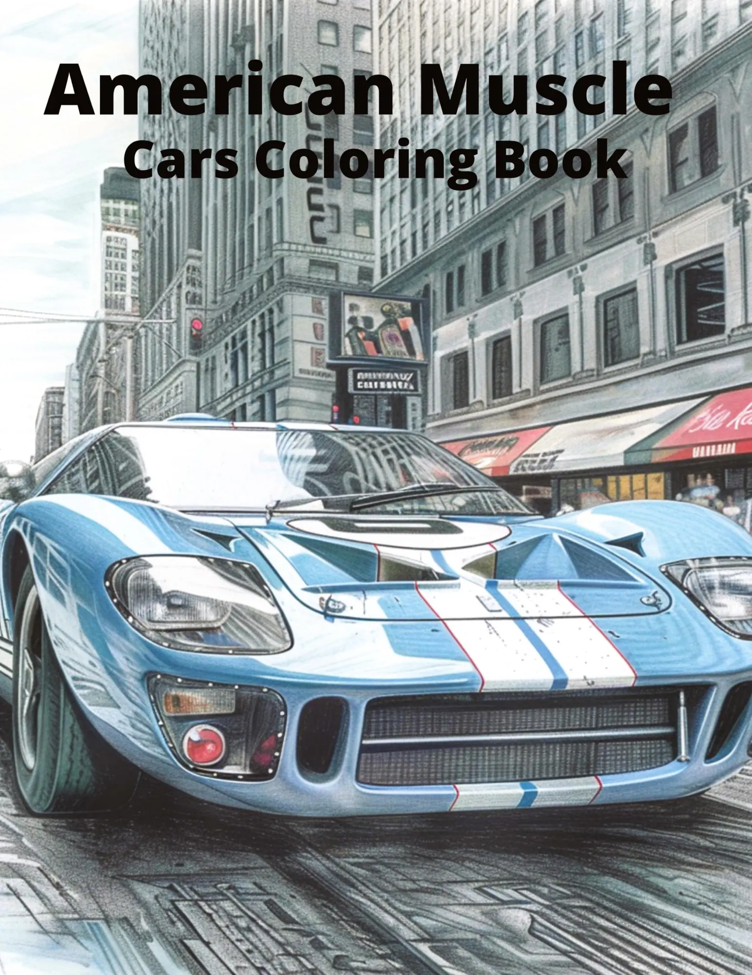 Cover: 9798869384409 | American Muscle Cars Coloring Book | Rob Wasley | Taschenbuch | 2024