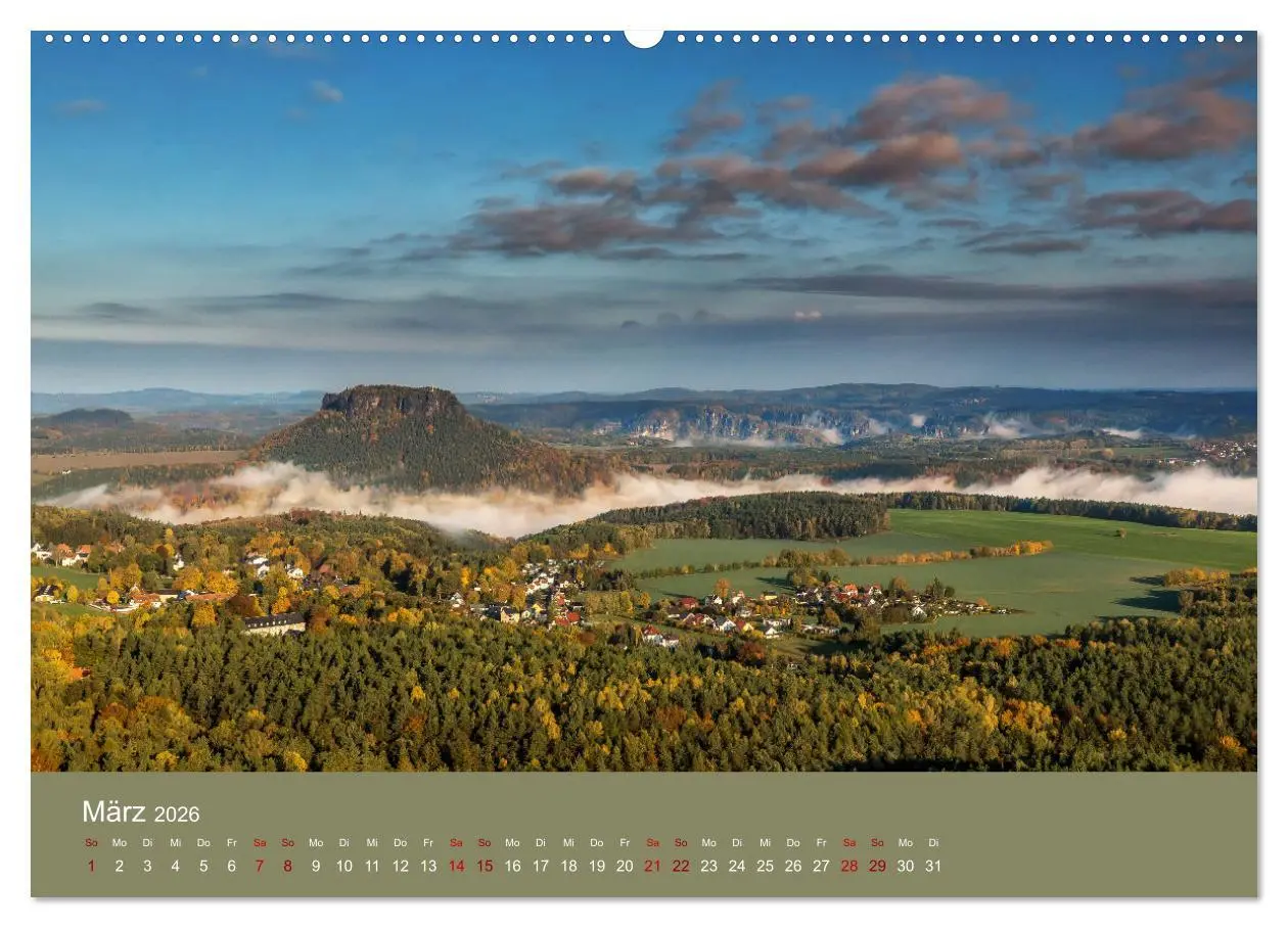 Bild: 9783457564509 | Auf den Bergen der Sächsischen Schweiz (Wandkalender 2026 DIN A2...