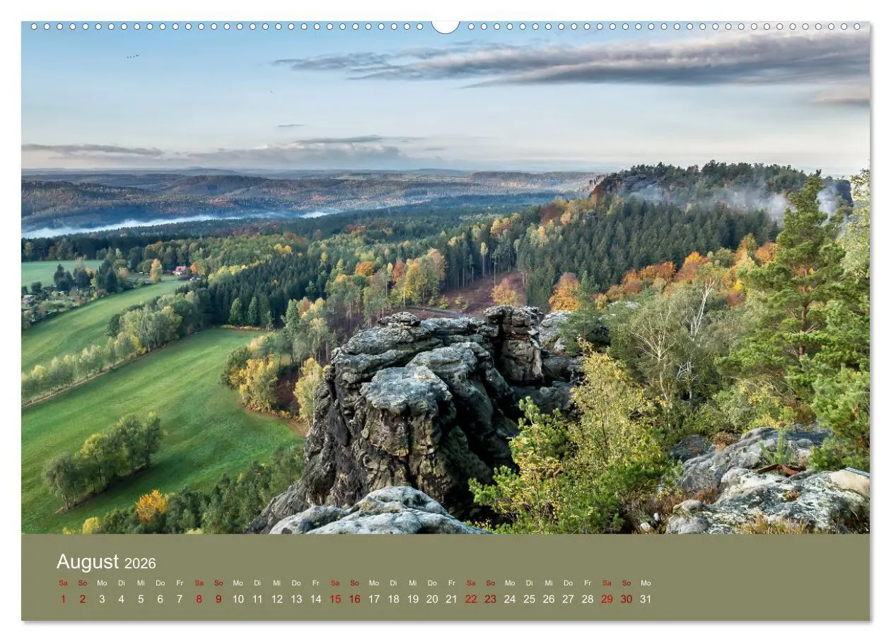 Bild: 9783457564509 | Auf den Bergen der Sächsischen Schweiz (Wandkalender 2026 DIN A2...