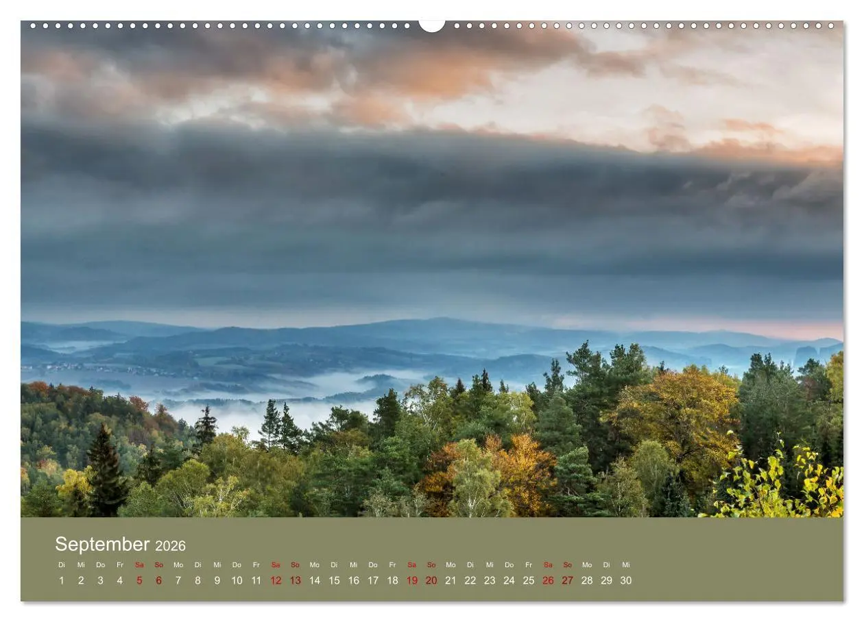 Bild: 9783457564509 | Auf den Bergen der Sächsischen Schweiz (Wandkalender 2026 DIN A2...