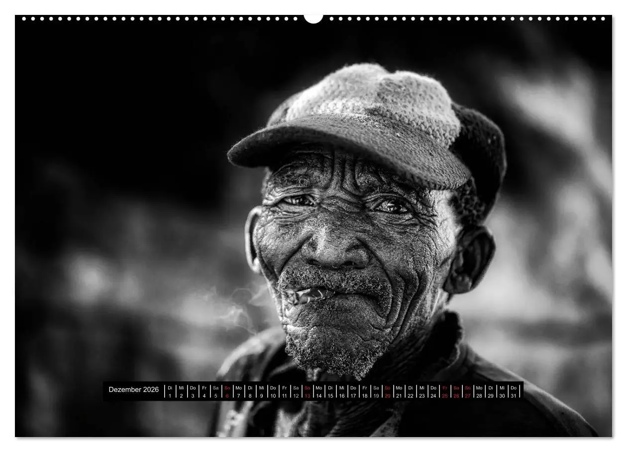 Bild: 9783516034509 | Menschen Afrikas schwarzweiß (hochwertiger Premium Wandkalender...