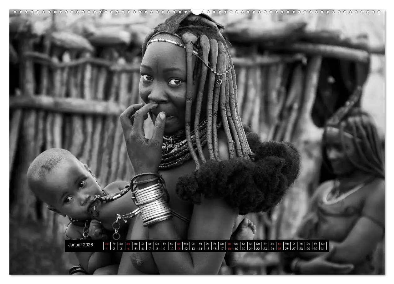 Bild: 9783516034509 | Menschen Afrikas schwarzweiß (hochwertiger Premium Wandkalender...