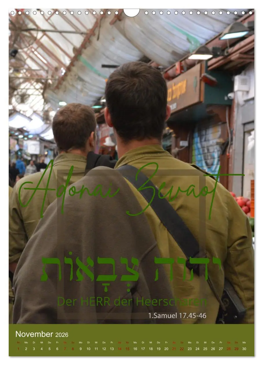 Bild: 9783516344509 | Israel und hebräische Namen Gottes (Wandkalender 2026 DIN A3 hoch),...