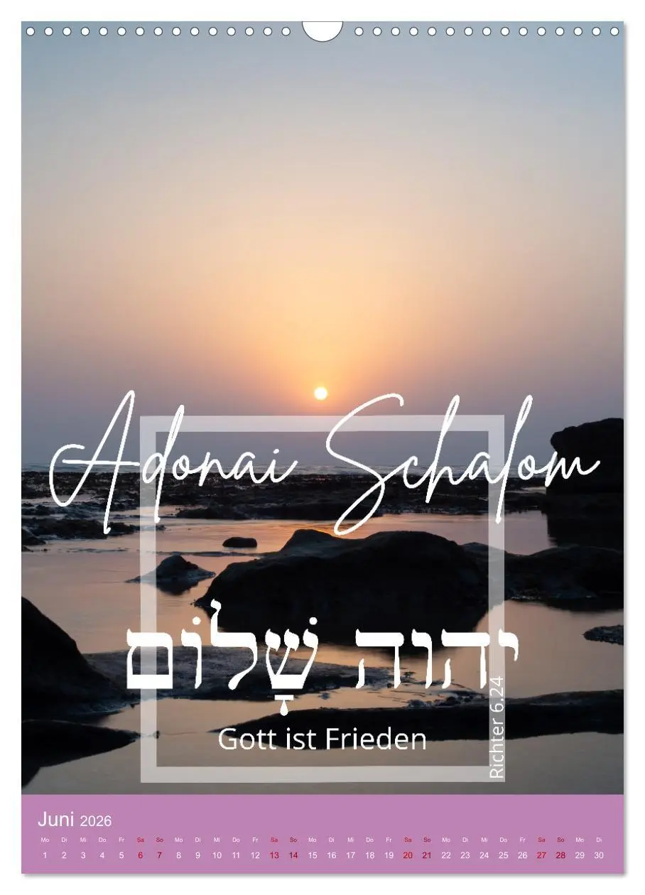 Bild: 9783516344509 | Israel und hebräische Namen Gottes (Wandkalender 2026 DIN A3 hoch),...