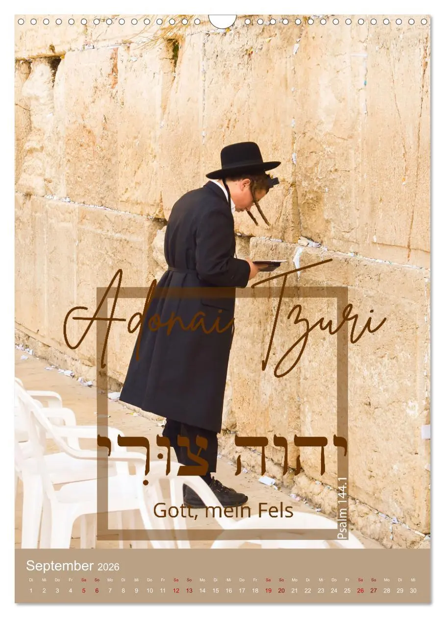 Bild: 9783516344509 | Israel und hebräische Namen Gottes (Wandkalender 2026 DIN A3 hoch),...