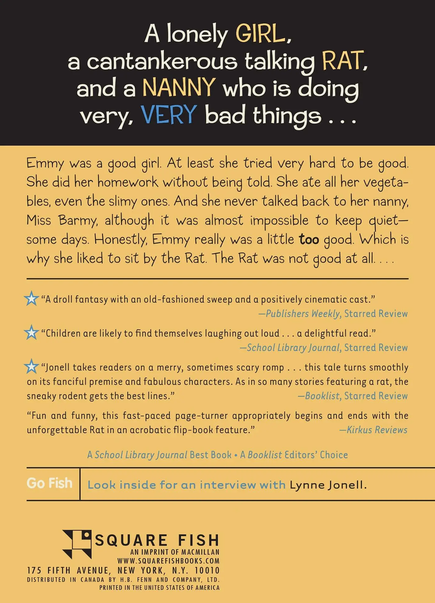 Rückseite: 9780312384609 | Emmy and the Incredible Shrinking Rat | Lynne Jonell | Taschenbuch