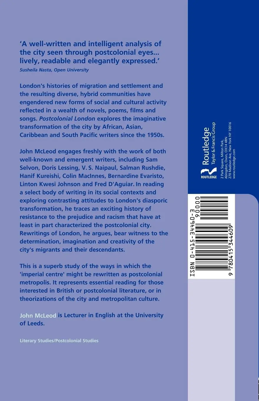 Rückseite: 9780415344609 | Postcolonial London | Rewriting the Metropolis | John Mcleod | Buch