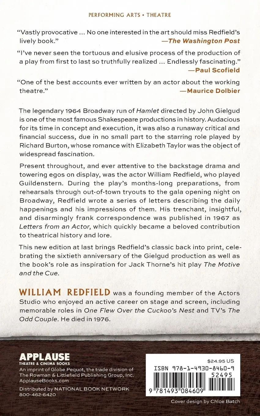 Rückseite: 9781493084609 | Letters from an Actor | William Redfield | Taschenbuch | Englisch